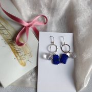 Orecchini GHIACCIO BLU in argento e Pietre dure - immagine 3