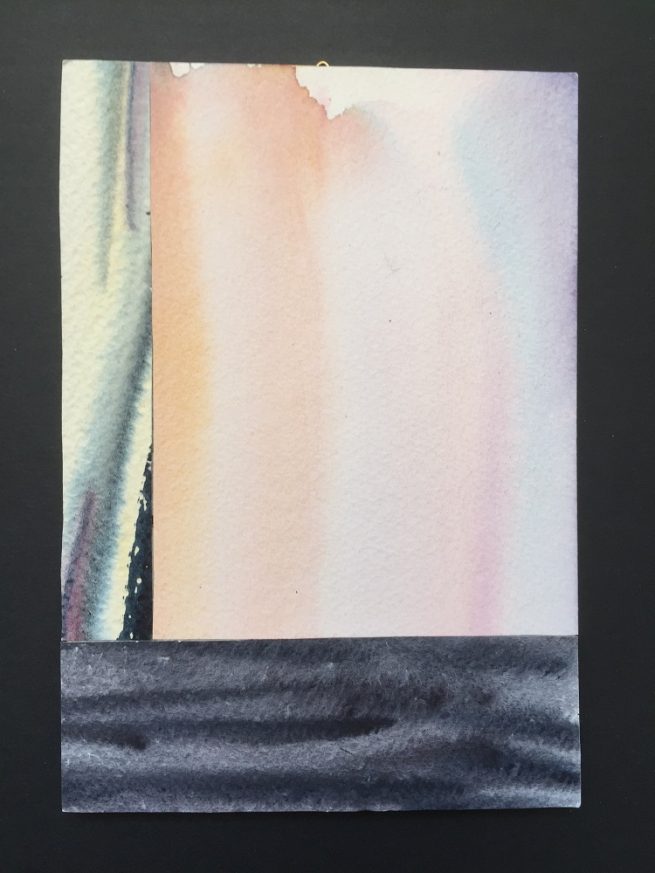 Quadro ad acquerello e tecnica mista ALBA DI GLORIA - immagine 4
