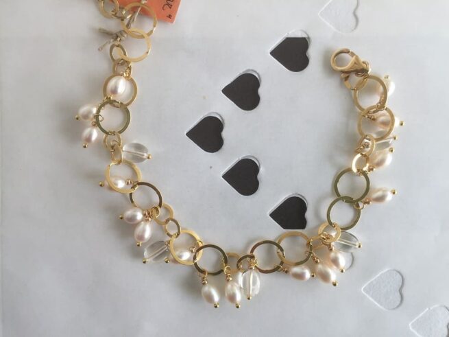 Bracciale MIZAR in argento perle e cristallo di rocca - immagine 5