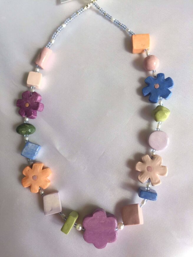 Girocollo  PRIMAVERA  con fiori in ceramica - immagine 8