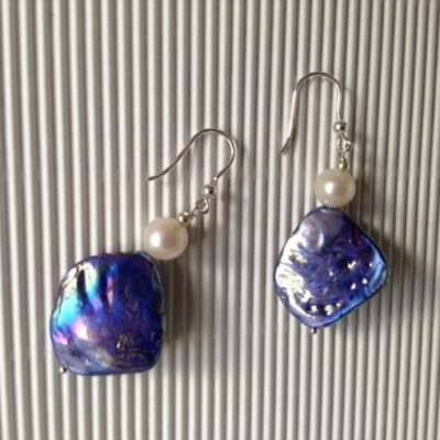 Orecchini LUMINOSA BLUETTE in madreperla e argento  Esaurito