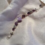 Bracciale VIOLA in ceramica e Pietre dure, regolabile - immagine 3