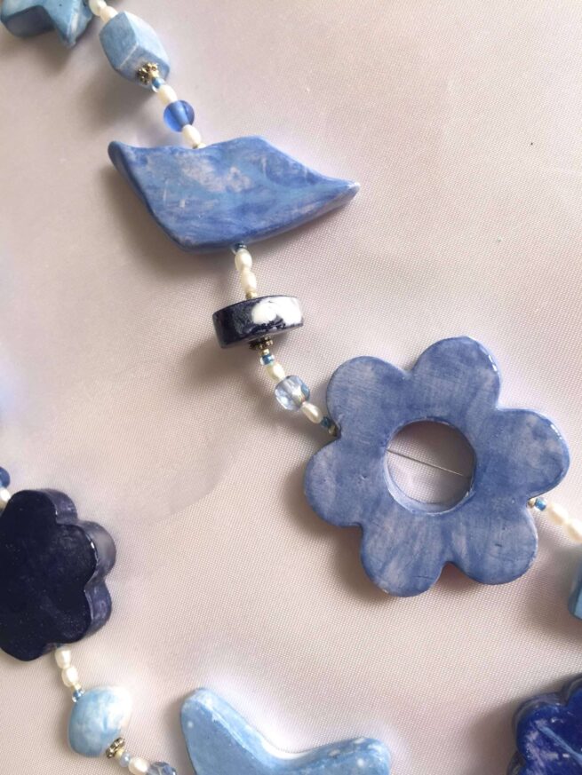 Collana Azzurra in ceramica e argento GINEVRA - immagine 3