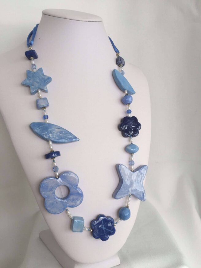 Collana Azzurra in ceramica e argento GINEVRA - immagine 8