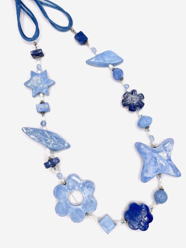 Collana Azzurra in ceramica e argento GINEVRA - immagine 4