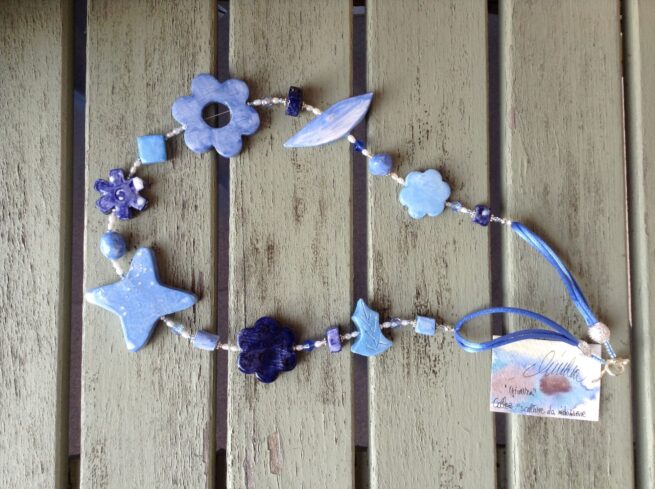 Collana Azzurra in ceramica e argento GINEVRA - immagine 5