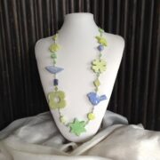 Collana MENTA verde e azzurra in ceramica - immagine 7