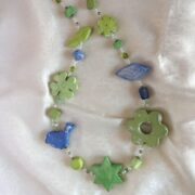 Collana MENTA verde e azzurra in ceramica - immagine 5