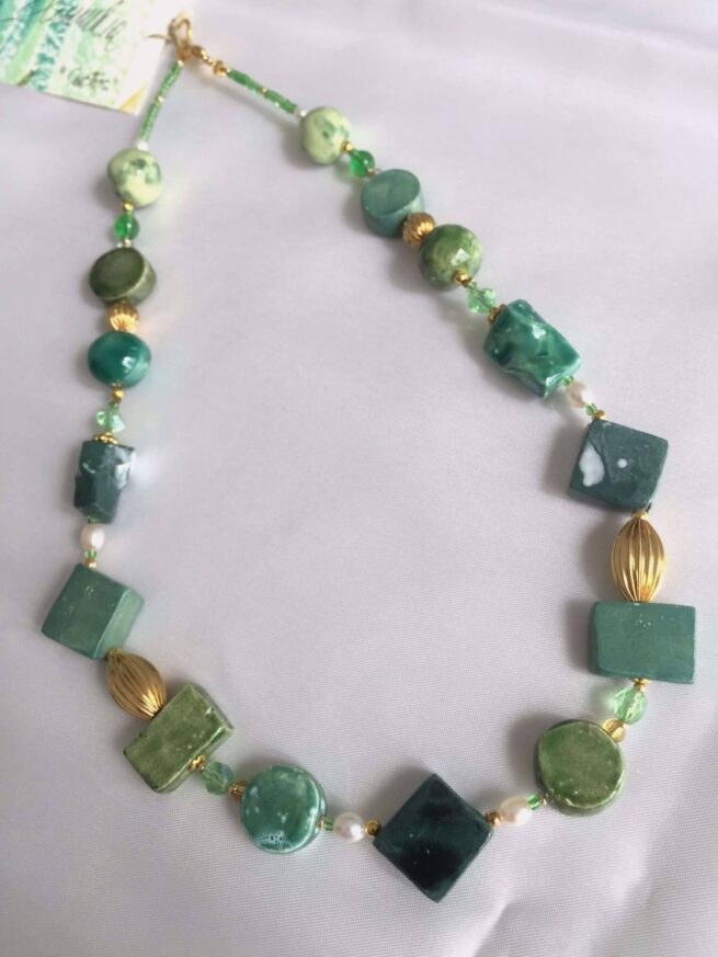 Collana verde in ceramica CACTUS - immagine 5