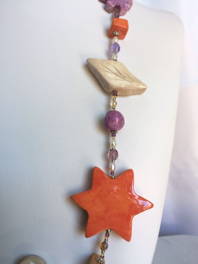 Collana TAITÙ in ceramica lavorata a mano e argento - immagine 3