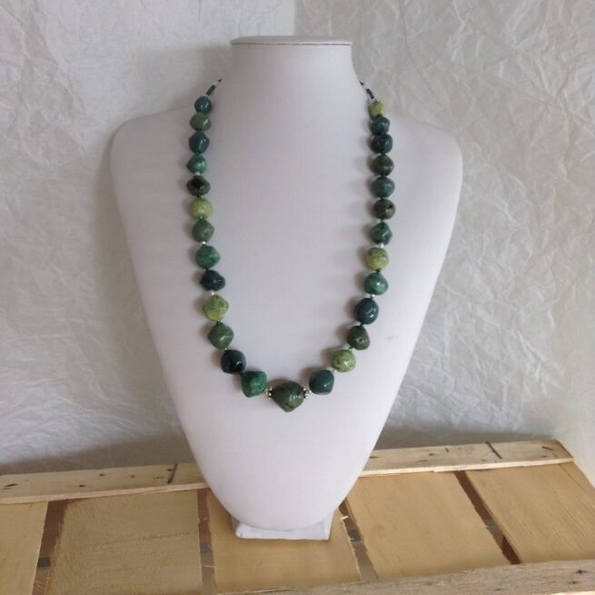 Collana SOTTOBOSCO verde in ceramica lavorata a mano - immagine 8