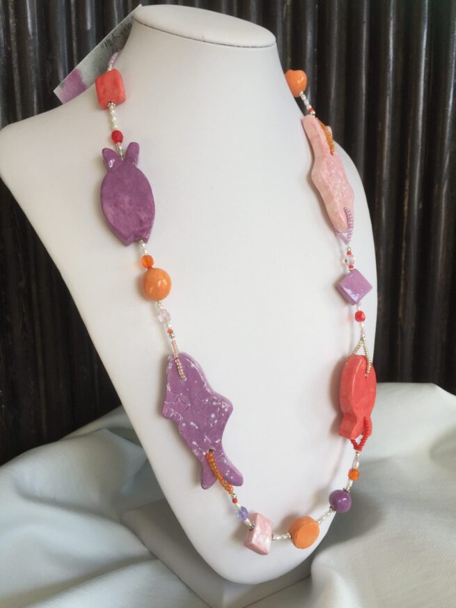 Collana con pesci in ceramica MARTINICA - immagine 8