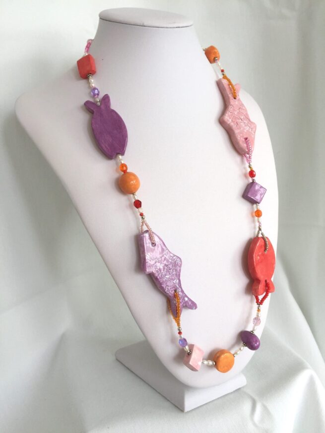 Collana con pesci in ceramica MARTINICA - immagine 6