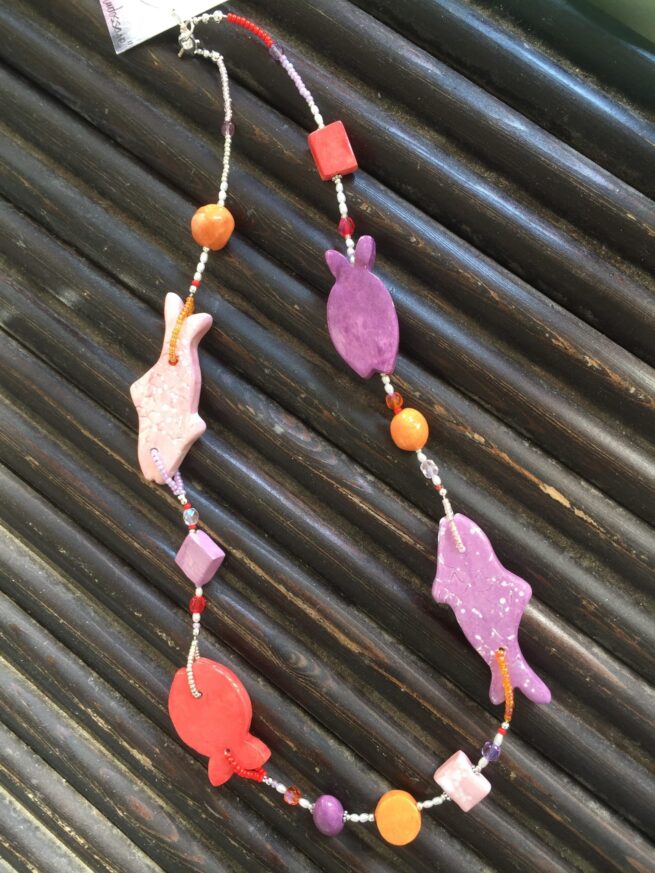 Collana con pesci in ceramica MARTINICA - immagine 4