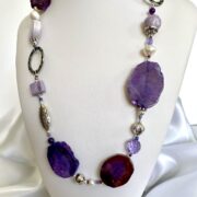 Collana IREOS viola in Pietre dure, regolabile - immagine 8