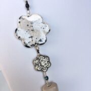 Collana GRAFICA, bianco-nero lunga in ceramica - immagine 5