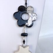 Collana GRAFICA, bianco-nero lunga in ceramica - immagine 6