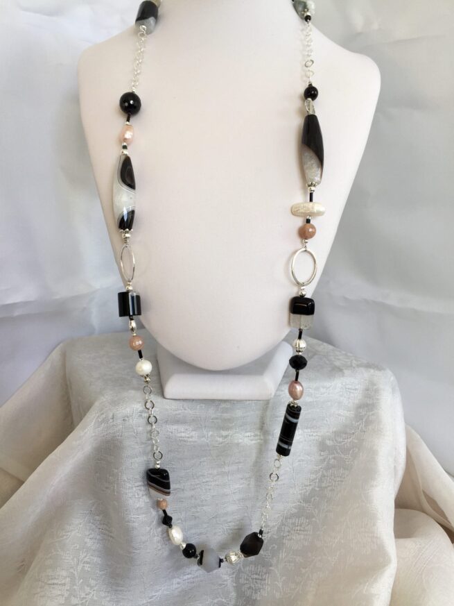 Collana MANHATTAN lunga in Argento e Pietre dure - immagine 4