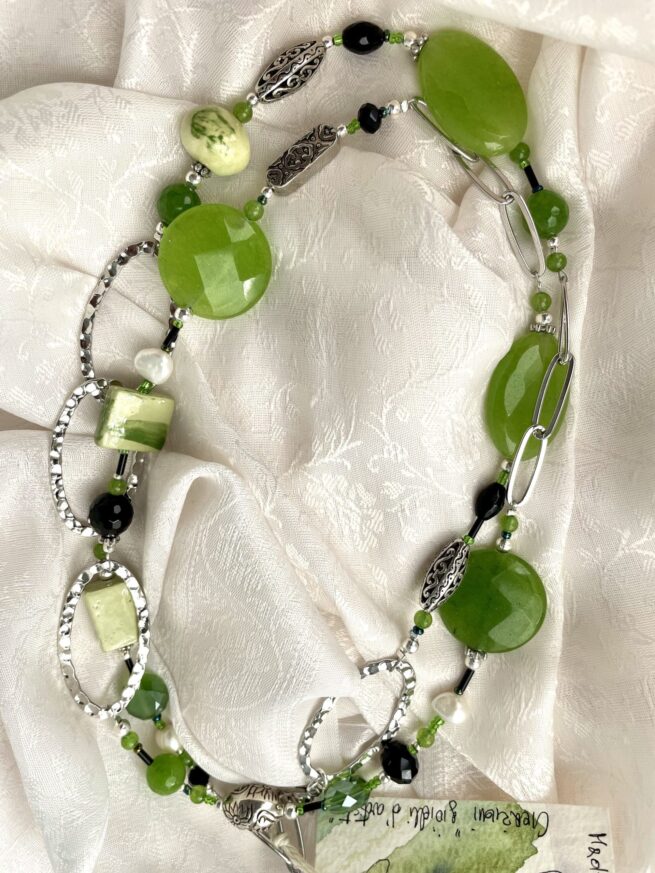Collana verde lunga ROBIN HOOD Pietre dure - immagine 5