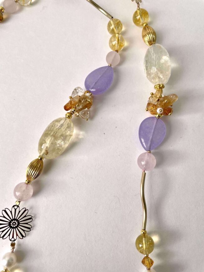 Collana lunga in Pietre dure oro rosa lilla L'ORO DI NAPOLI - immagine 7