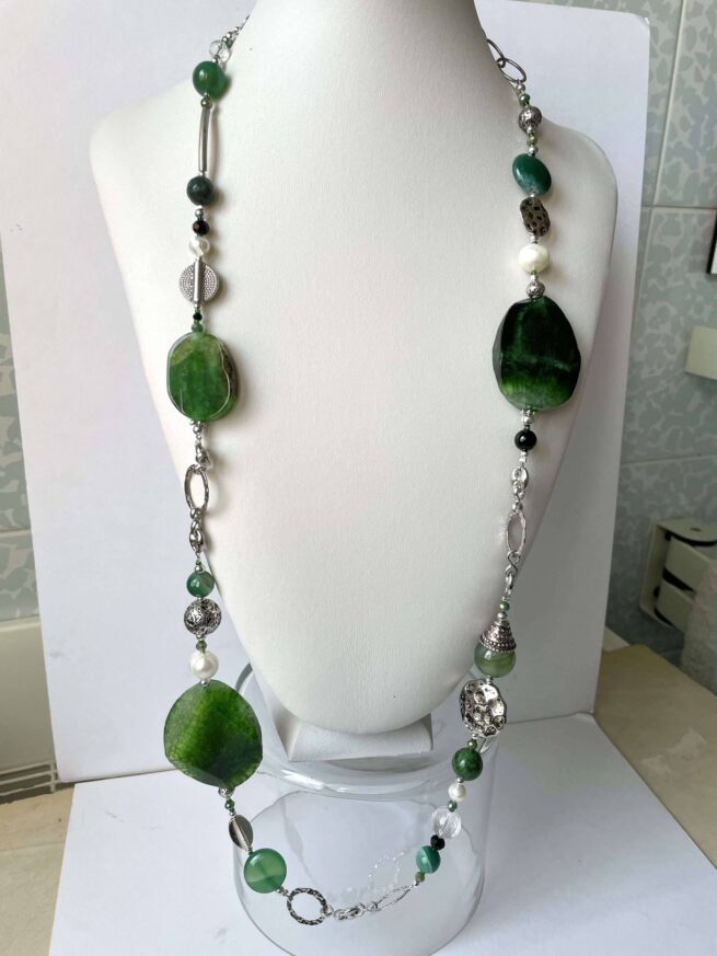 Collana RAINFOREST verde lunga in Pietre dure - immagine 6