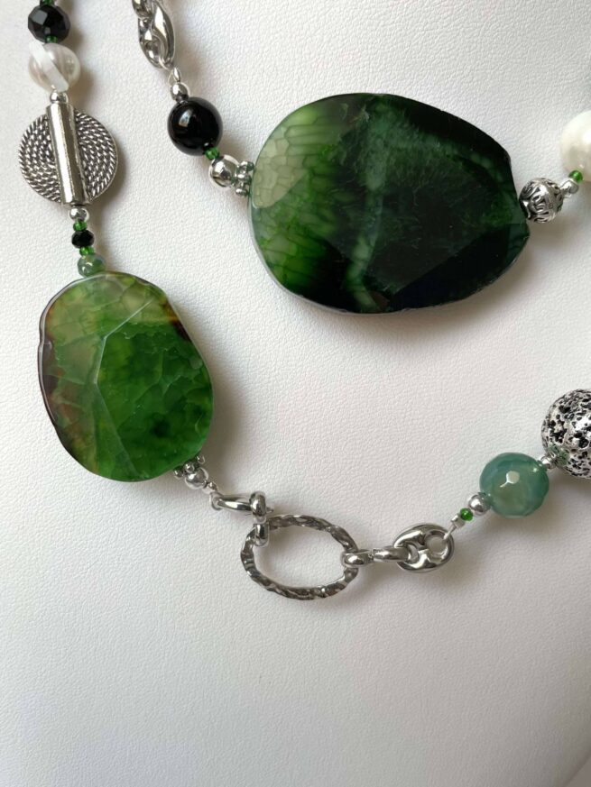 Collana RAINFOREST verde lunga in Pietre dure - immagine 5