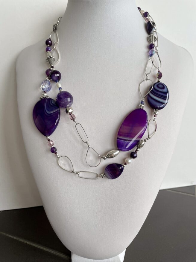 Collana Viola in Pietre dure NOTTURNO - immagine 3