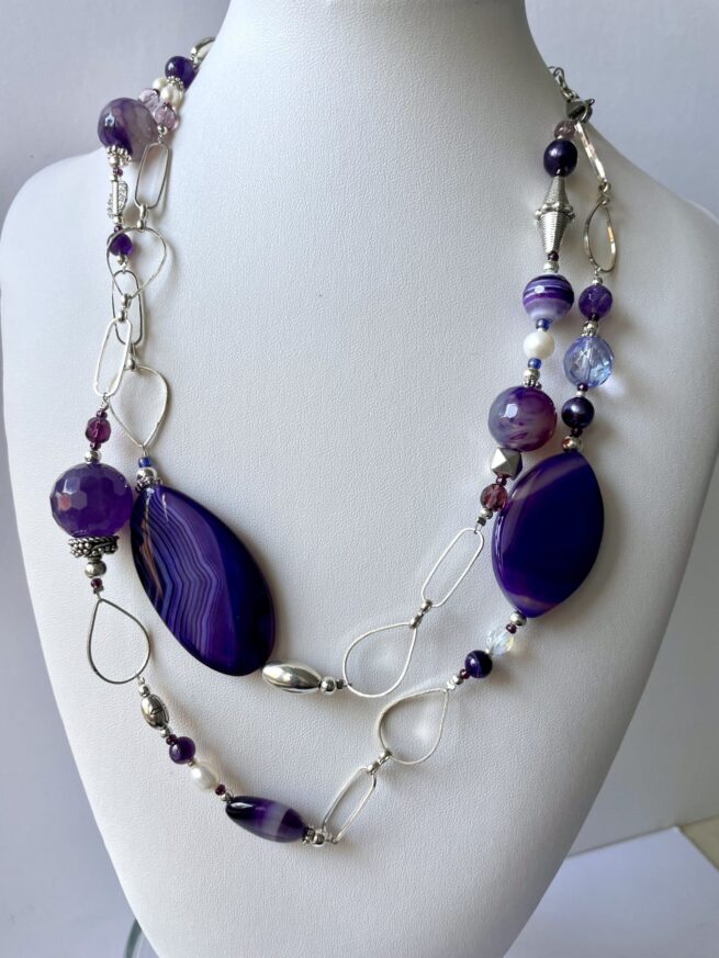 Collana Viola in Pietre dure NOTTURNO - immagine 5