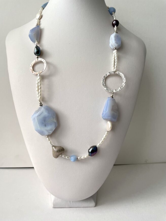 Collana azzurra in Argento e Pietre dure OFELIA - immagine 7