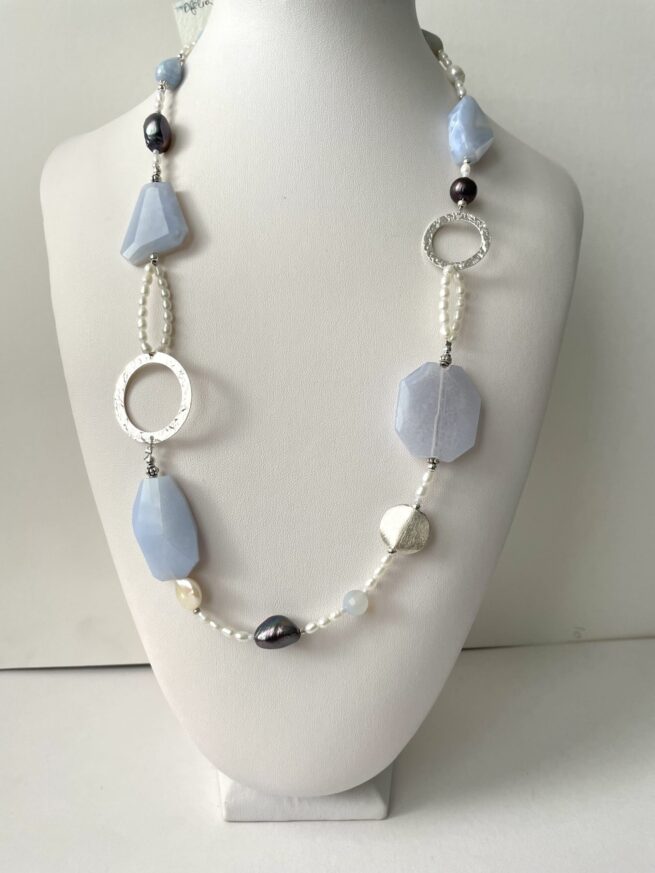 Collana azzurra in Argento e Pietre dure OFELIA - immagine 4