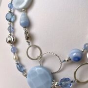 Collana azzurra argento e calcedonio ZEFIRO - immagine 6