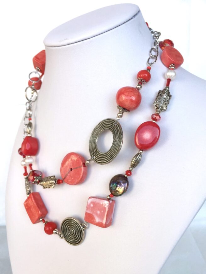 Collana rossa lunga con corallo FIAMMA - immagine 2