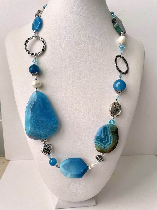 Collana Donna Turchese in Pietre dure "Deep Ice" - immagine 2