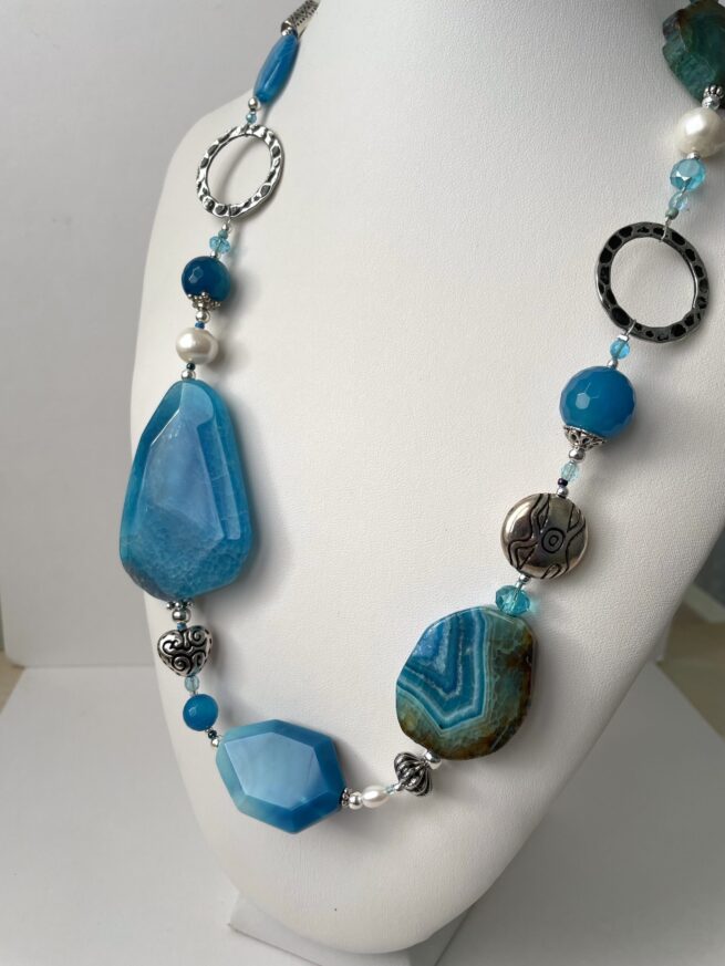Collana Donna Turchese in Pietre dure "Deep Ice" - immagine 4