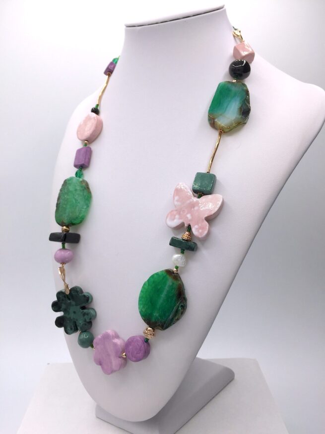 Collana verde in pietre dure Grotta Verde - immagine 2