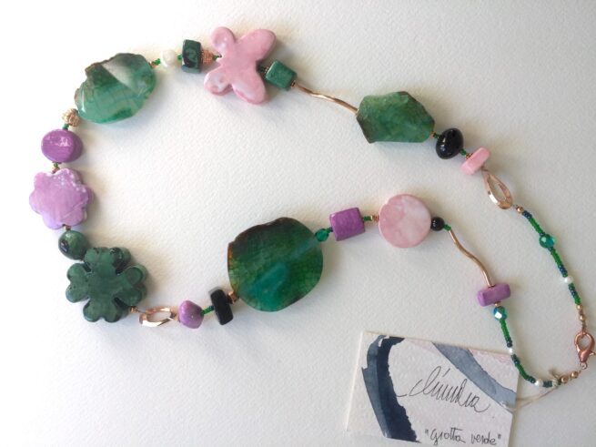 Collana verde in pietre dure Grotta Verde - immagine 4