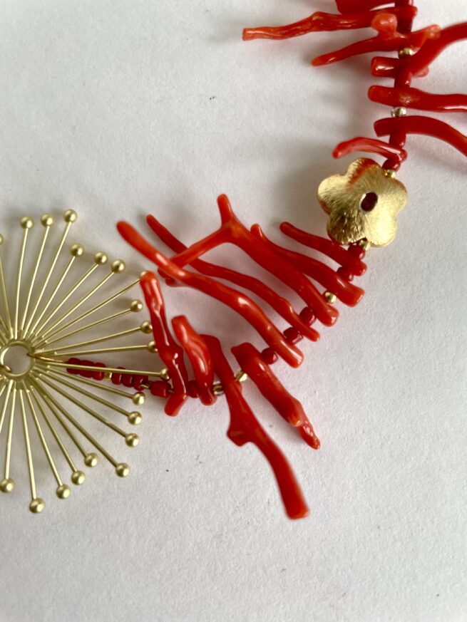 Collana corallo rosso O SOLE MIO   Pezzo unico! - immagine 5