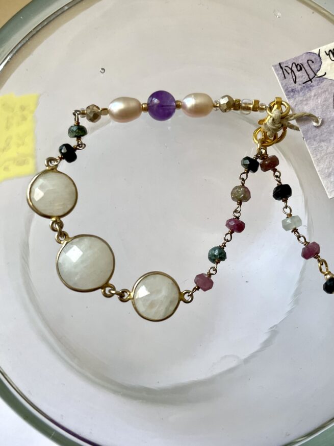 bracciale A tormalina opale argento di nome Settembrina