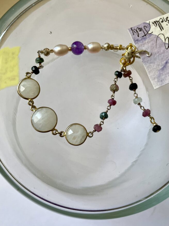 bracciale A tormalina opale argento di nome Settembrina