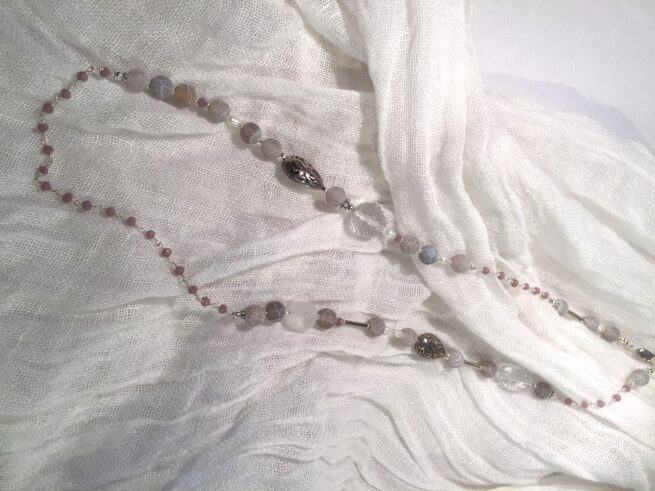 collana grigio chiaro Pietre dure ICE - immagine 3
