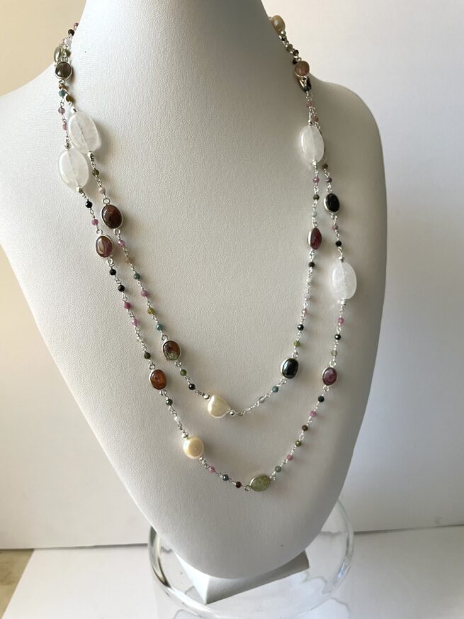 collana rosario Pietre dure argento MOON pezzo unico   scontata del 20%  ESAURITO - immagine 6