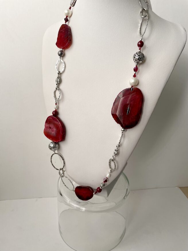 collana Pietre dure bordeaux BORGOGNA - immagine 8