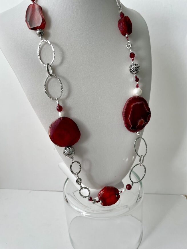 collana Pietre dure bordeaux BORGOGNA - immagine 6