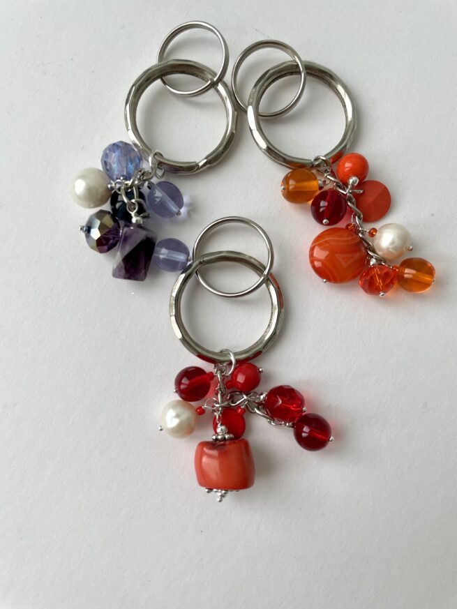 Bundle 3 Portachiavi Buonumore Pietre Perle  in vari colori - immagine 3