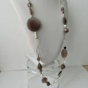 Collana lunga grigia Pietre dure NUVOLA.  Serie Limitata - immagine 6