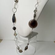 Collana lunga grigia Pietre dure NUVOLA.  Serie Limitata - immagine 9