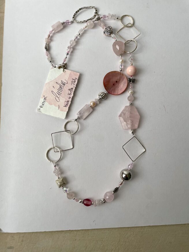 Collana Rosa Pietre dure AURORA  Serie Limitata - immagine 8