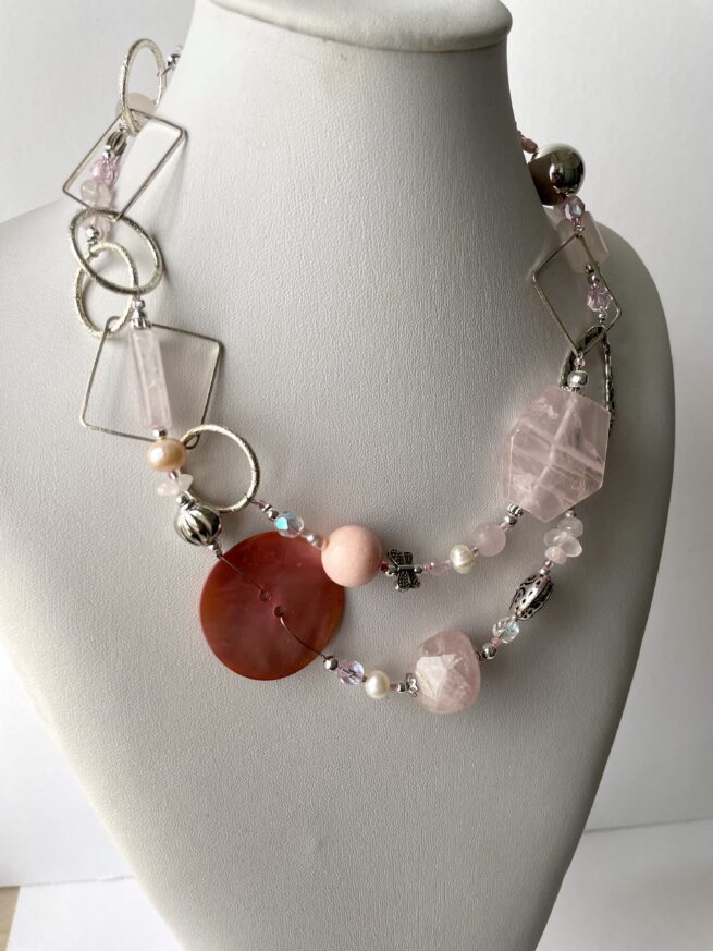 Collana Rosa Pietre dure AURORA  Serie Limitata - immagine 7