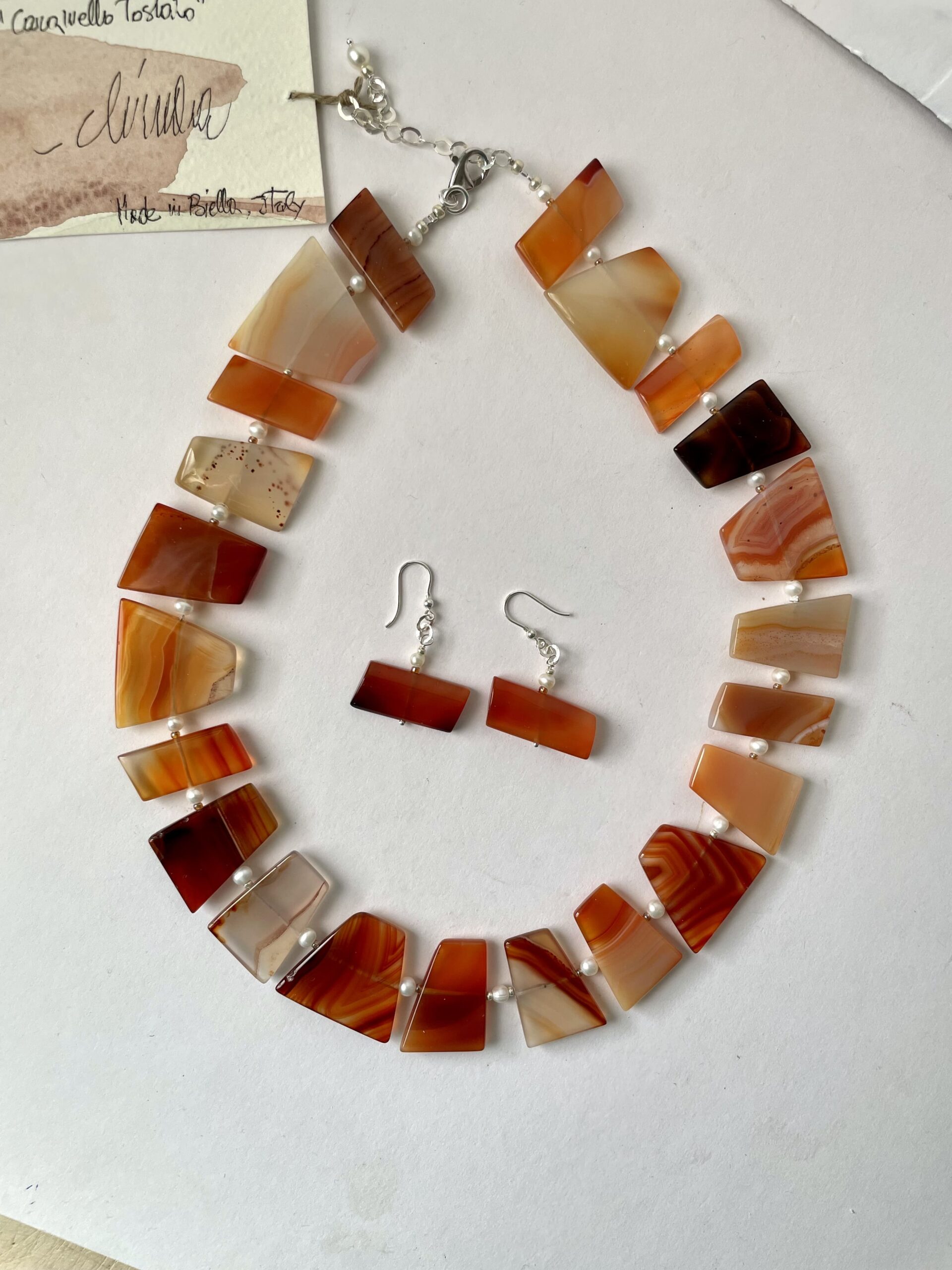 Girocollo Corniola CARAMELLO TOSTATO solo 1 esemplare - immagine 5