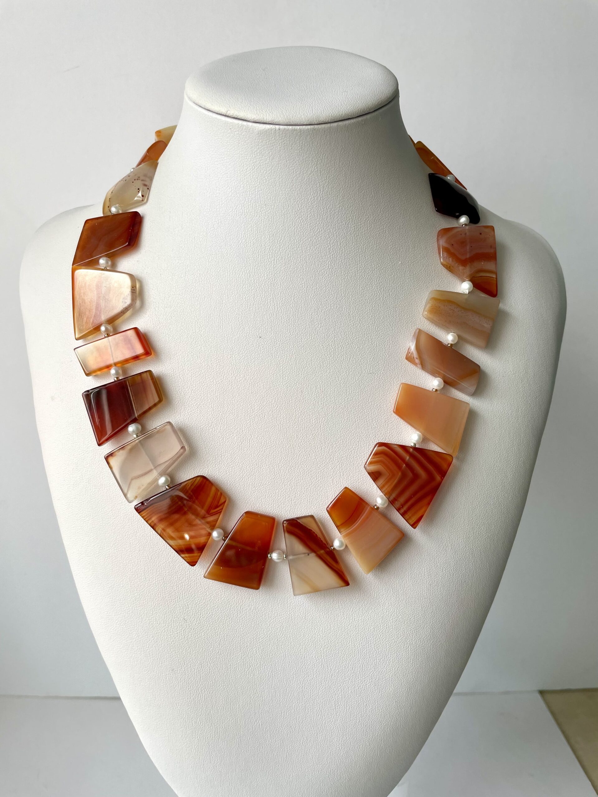 Girocollo Corniola CARAMELLO TOSTATO solo 1 esemplare - immagine 2